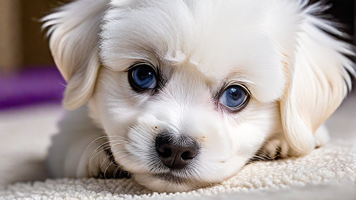 A Close-Up of a Bichon Frise Puppy