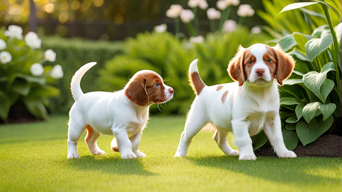 A Gathering of Brittany Spaniel Puppies