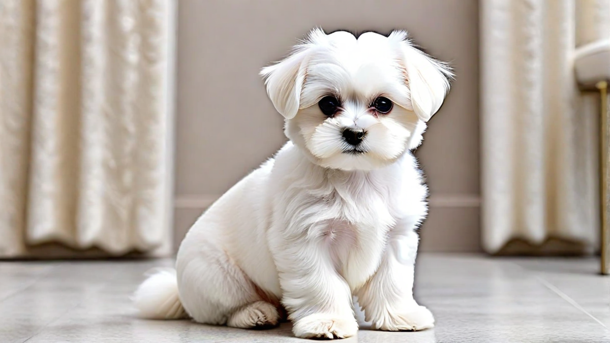 A Groomed Maltese Puppy Looking Chic