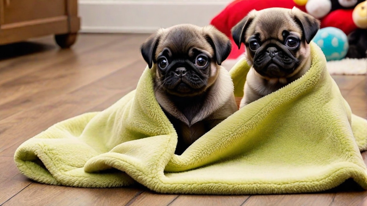 A Litter of Cute Pug Puppies