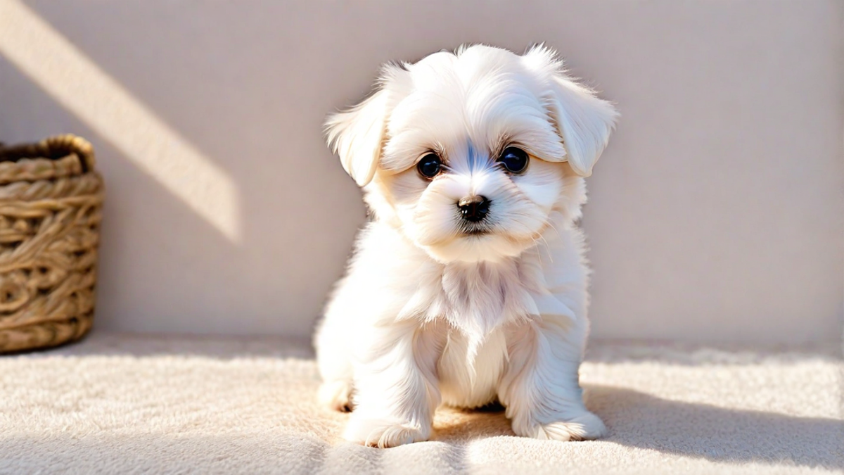 A Maltese Puppy with Big, Brown Eyes