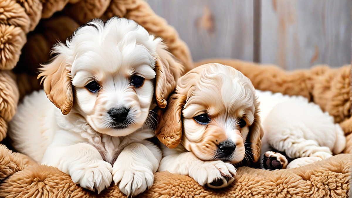 A Pile of Poodle Puppies Sleeping