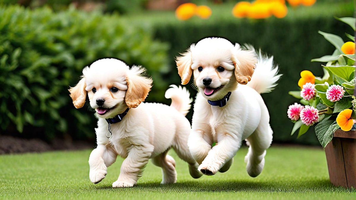 Adorable Poodle Puppies Playing