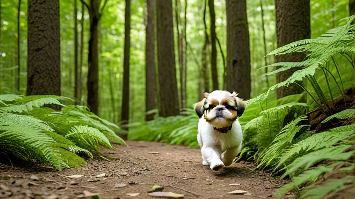 Adventurous Shih Tzu Puppy on a Hike