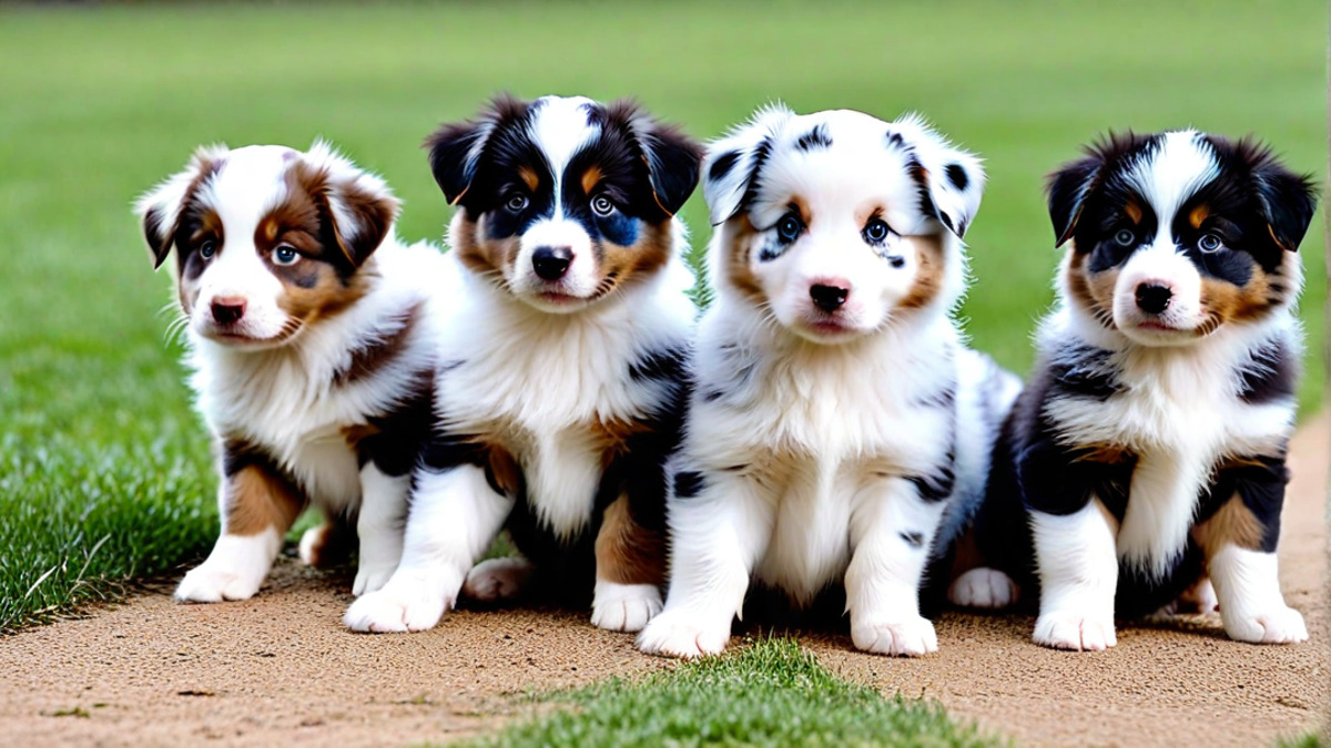 Aussie Puppies Learning Basic Commands