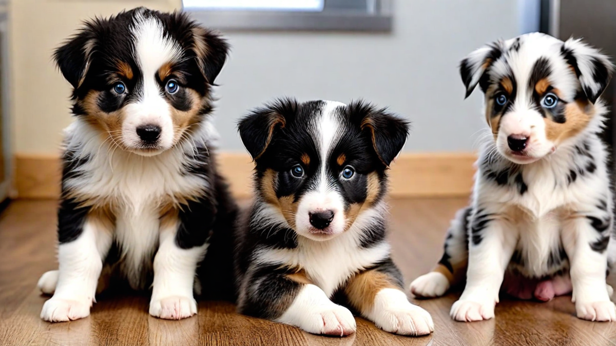 Australian Shepherd Puppies and Their First Vet Visit