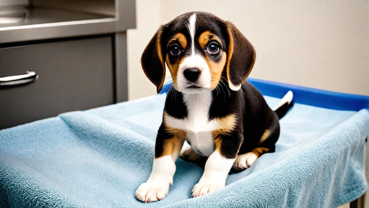 Beagle Puppy First Vaccination Day