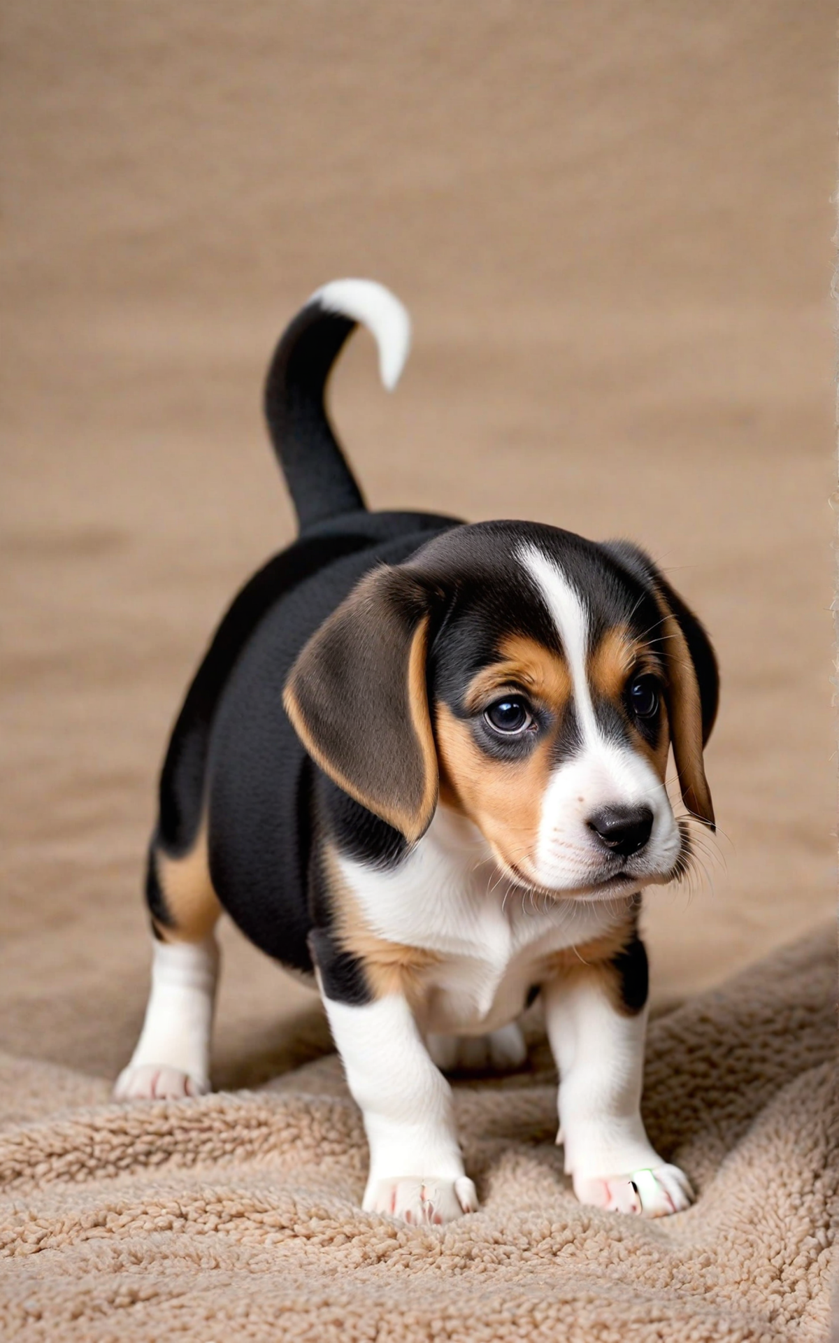 Beagle Puppy Learning to Howl