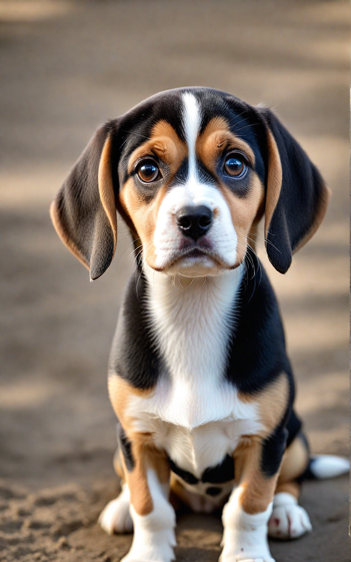 Beagle Puppy with Big Brown Eyes