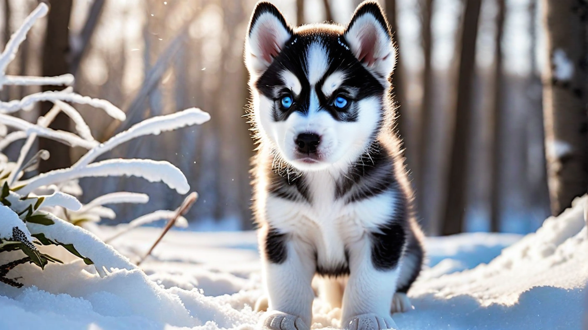 Blue-Eyed Siberian Husky Puppy