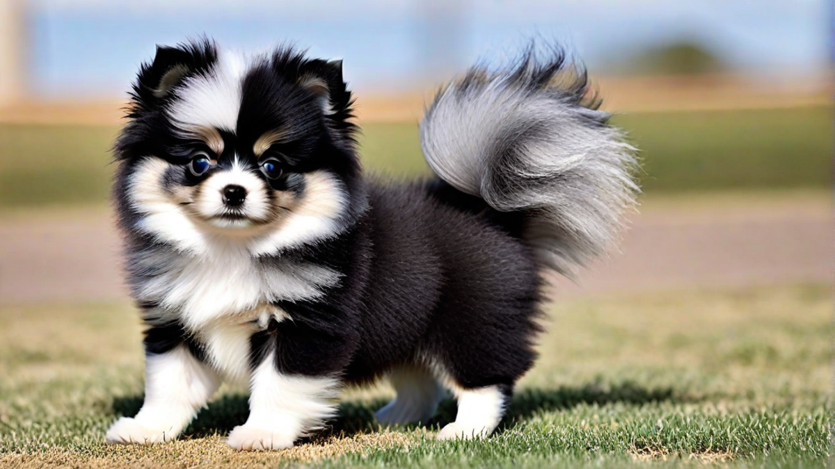 Blue Merle Pomeranian Puppy