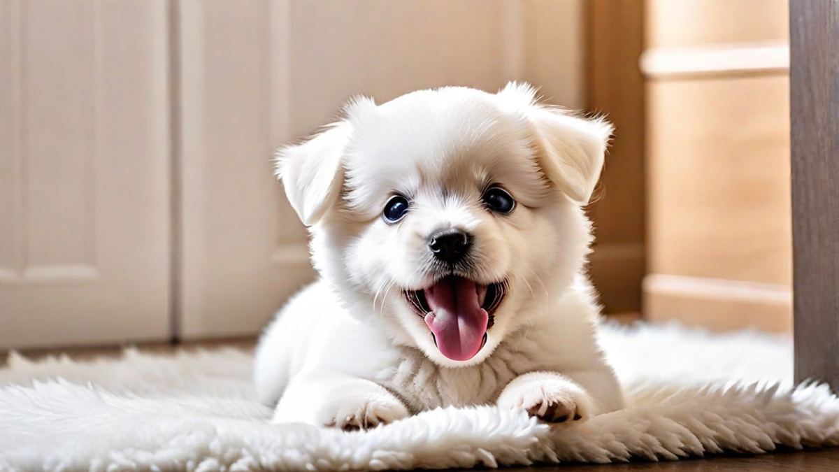 Capture the Moment: Bichon Frise Puppy Yawns