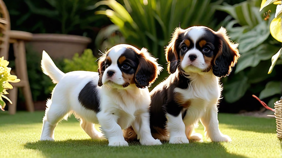 Cavalier King Charles Spaniel Puppies in Slow Motion