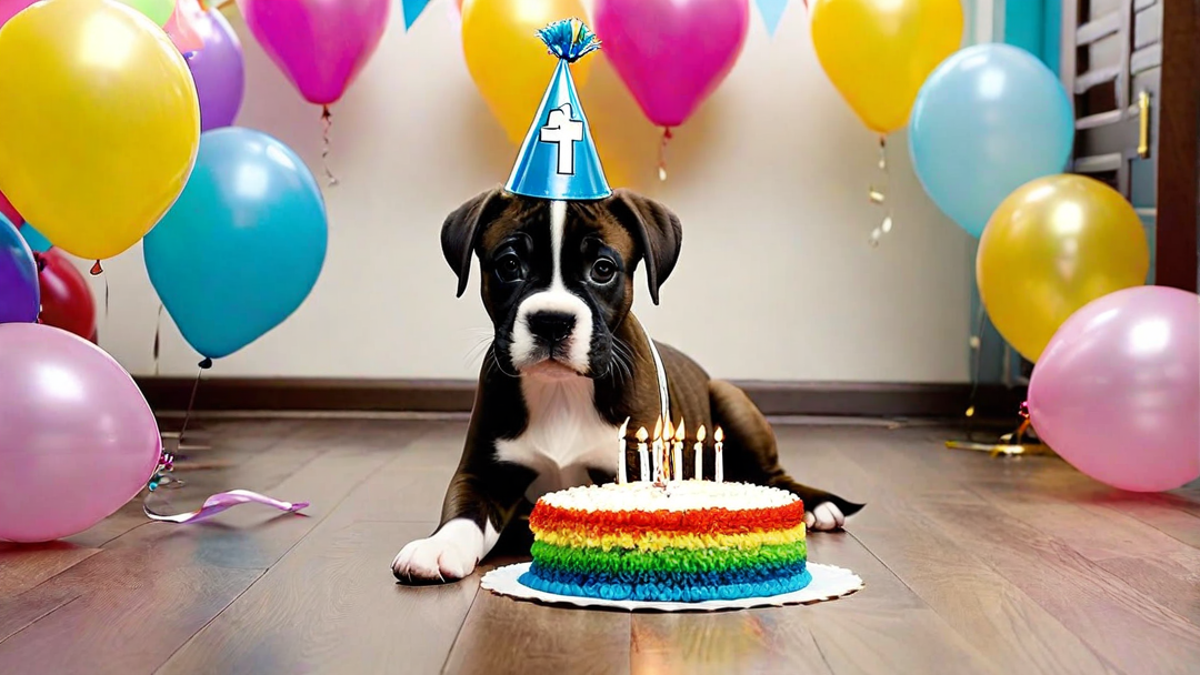 Celebrating a Boxer Puppy