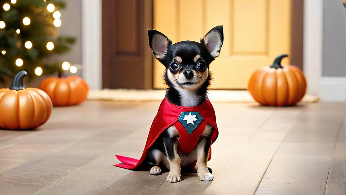 Chihuahua Puppy Dressed Up for Halloween