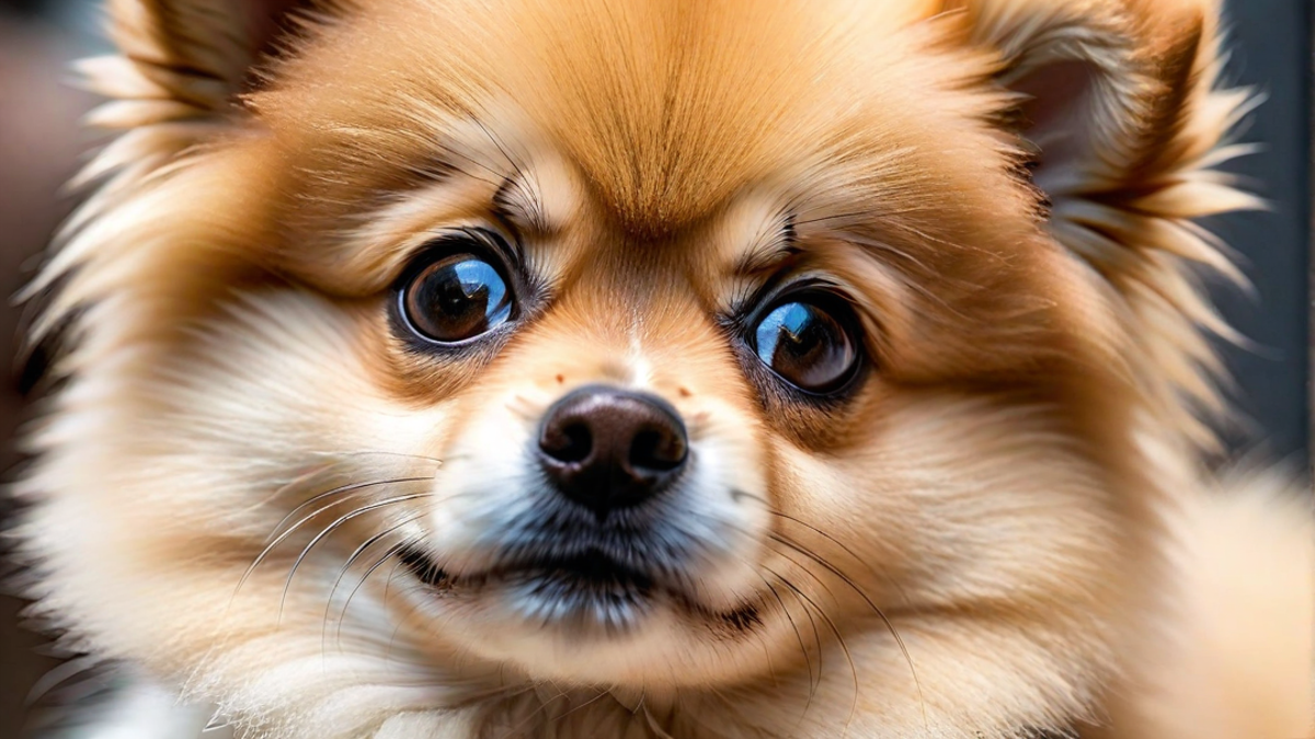 Close-Up of a Pomeranian Puppy