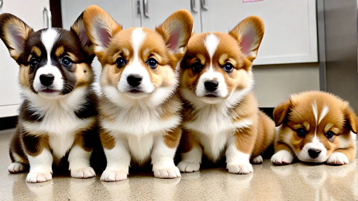 Corgi Puppies and Their First Vet Visit