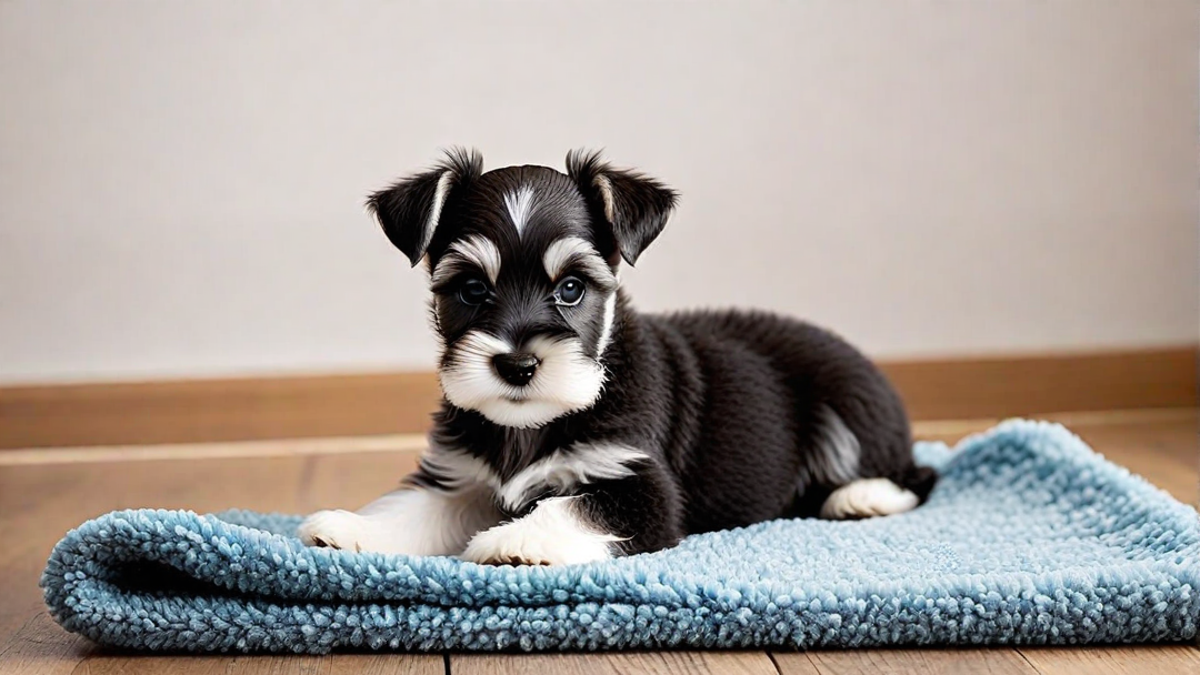 Cuddly Miniature Schnauzer Puppy Moments