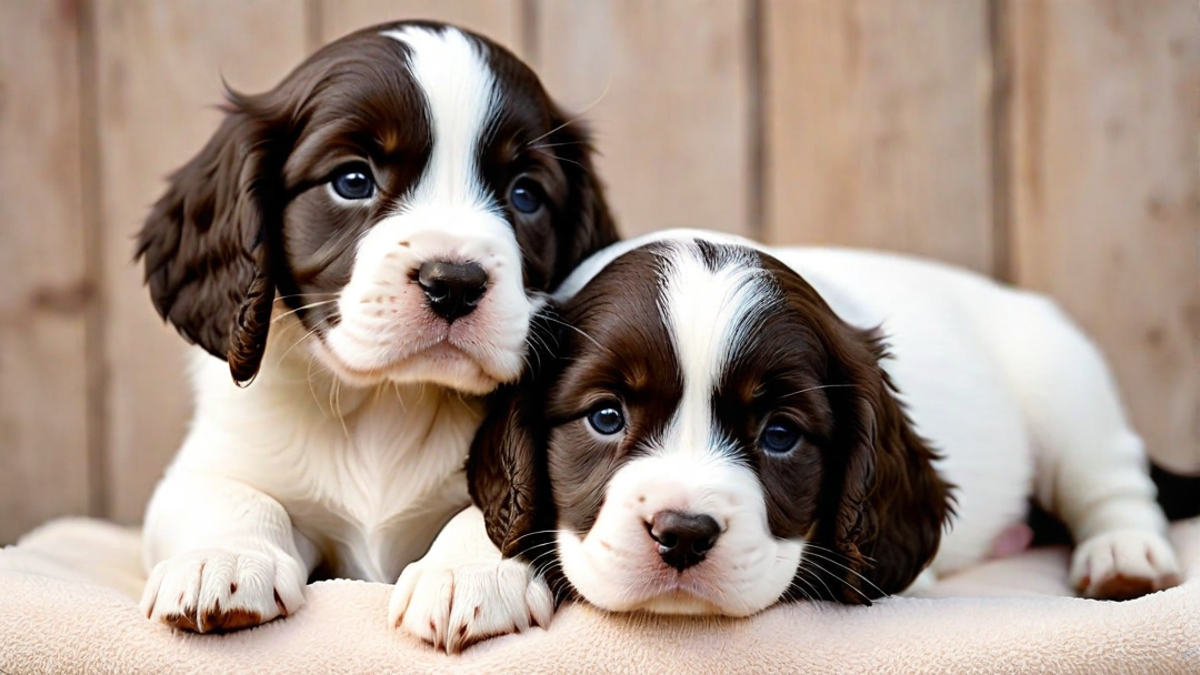 Cuddly Springer Spaniel Puppies Napping Together