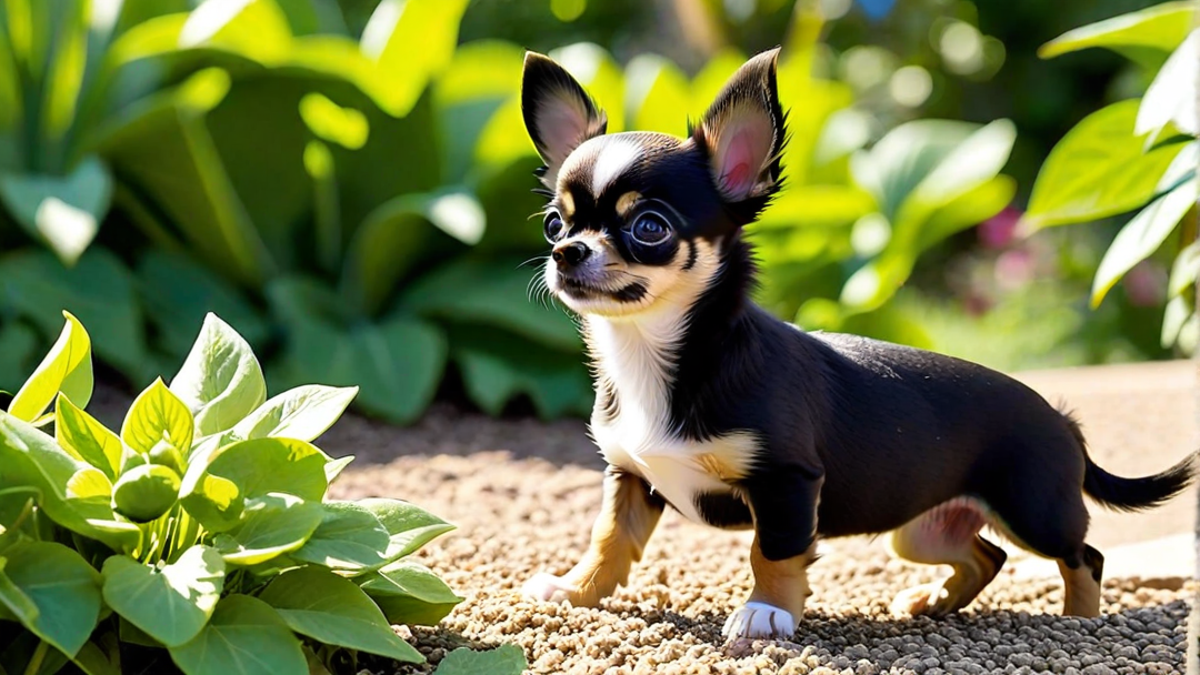 Curious Chihuahua Puppy Exploring the Outdoors