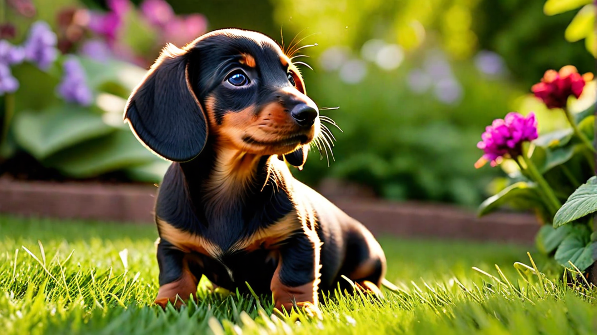 Curious Dachshund Puppy Exploring