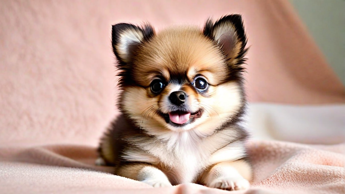 Cute Pomeranian Puppy Yawning