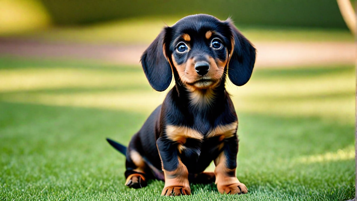 Dachshund Puppy with a Playful Spark in its Eyes