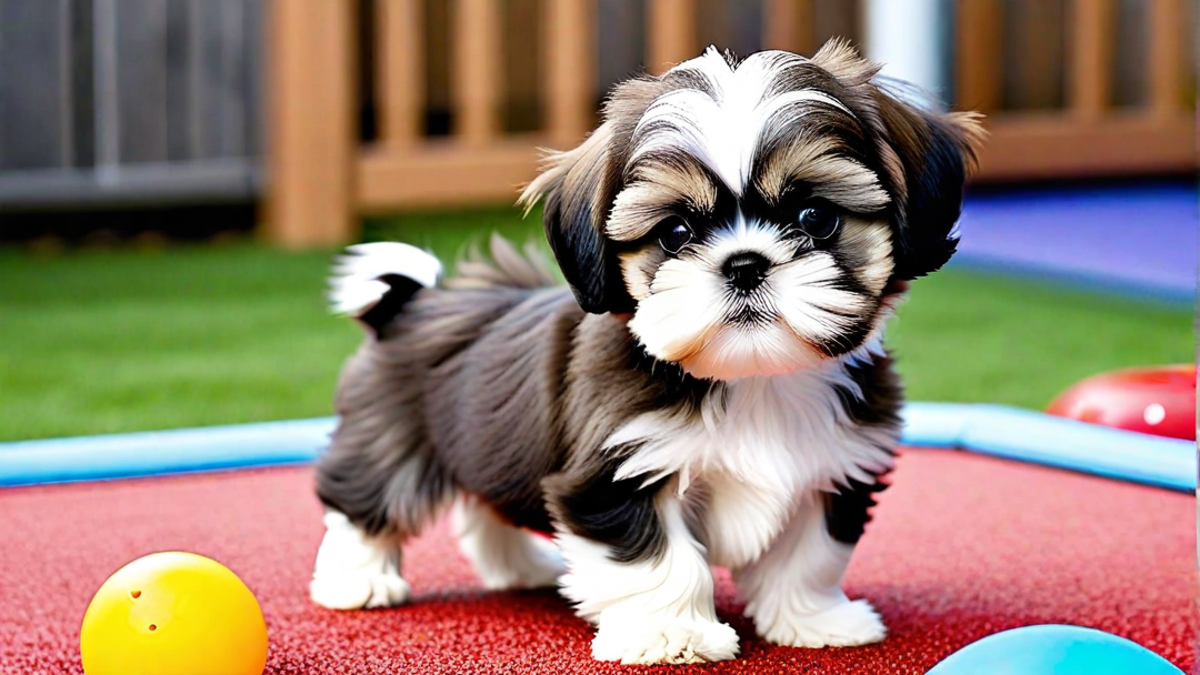 Energetic Shih Tzu Puppy During Playtime