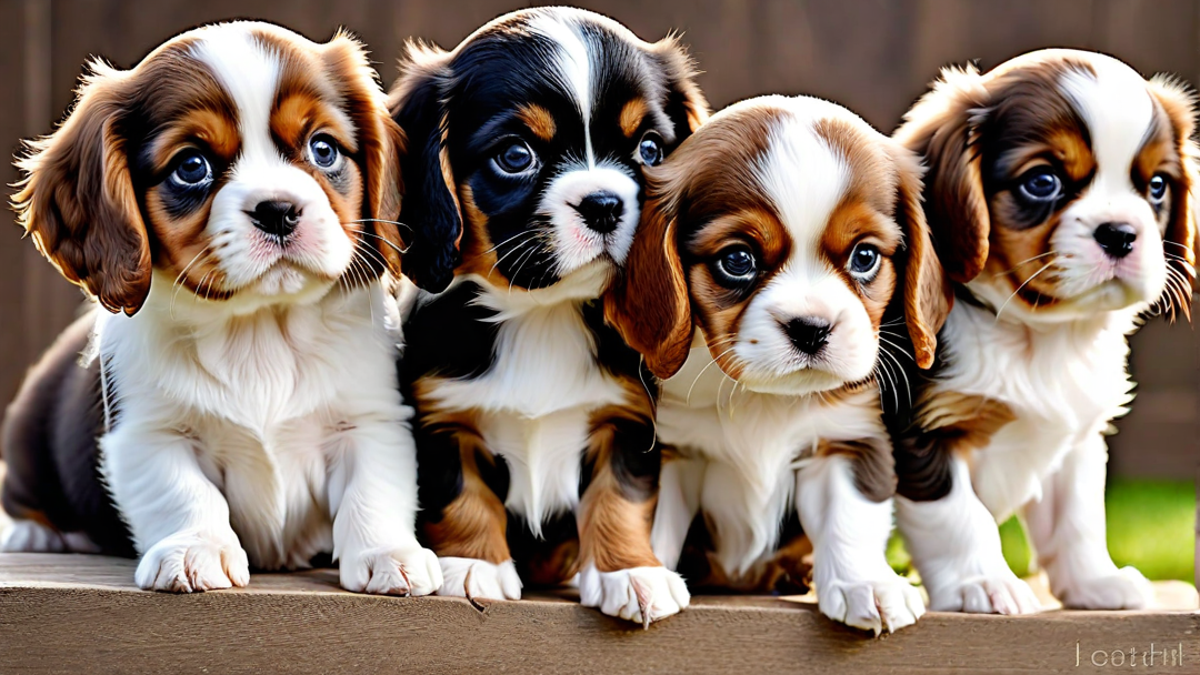 Eyes Full of Wonder: Close-Ups of Cavalier Puppies