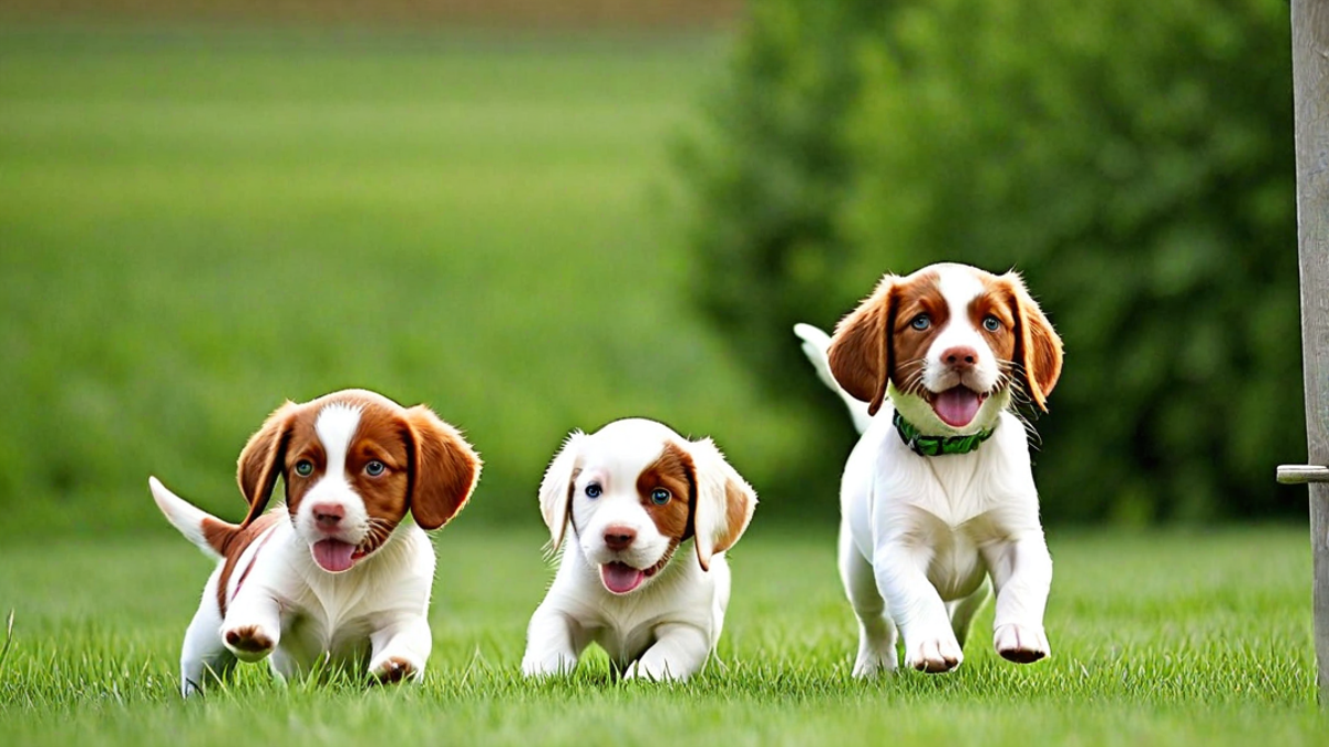 First Training Sessions for Brittany Puppies