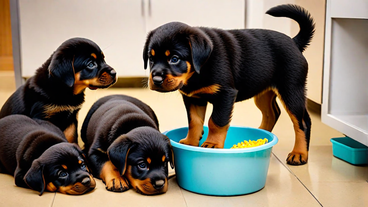 First Veterinary Visit for Rottweiler Puppies