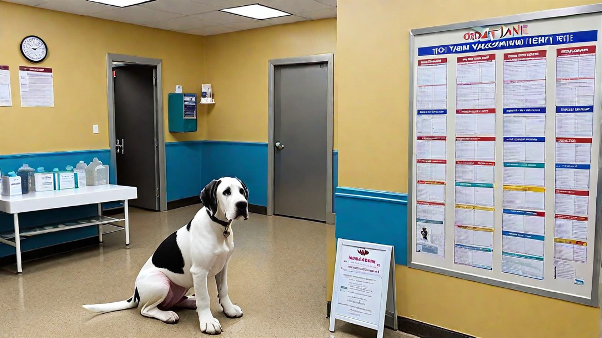 Great Dane Puppy Vaccination and Vet Visits Schedule