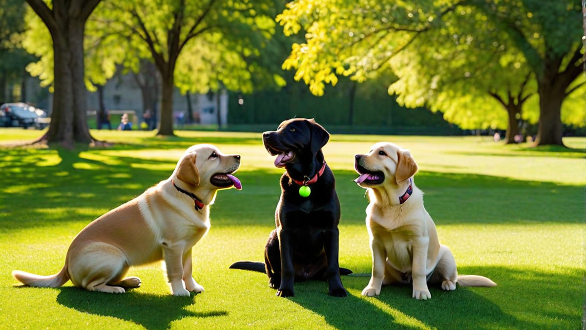 Labrador Retriever Puppies Learning to Fetch