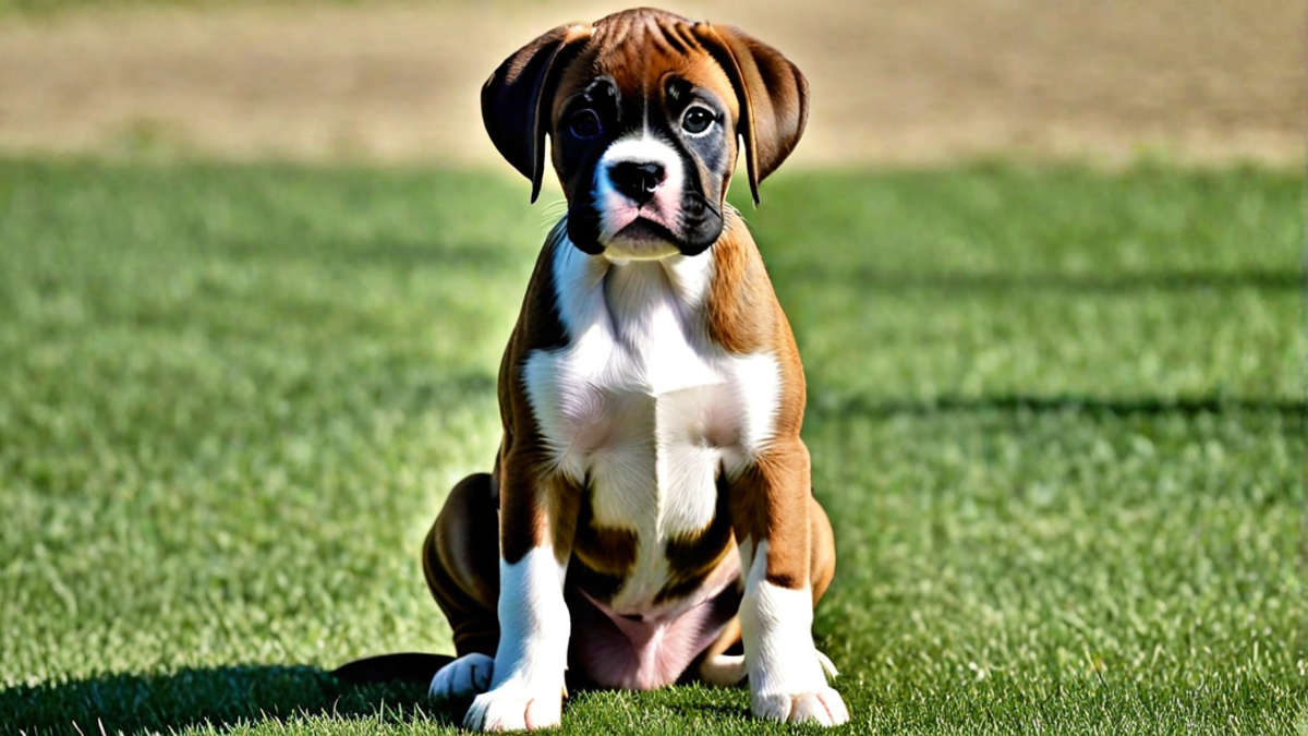 Learning to Sit: Smart Boxer Puppy