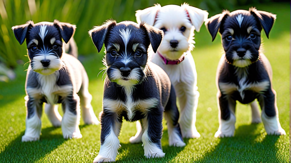 Learning to Walk: Miniature Schnauzer Puppies