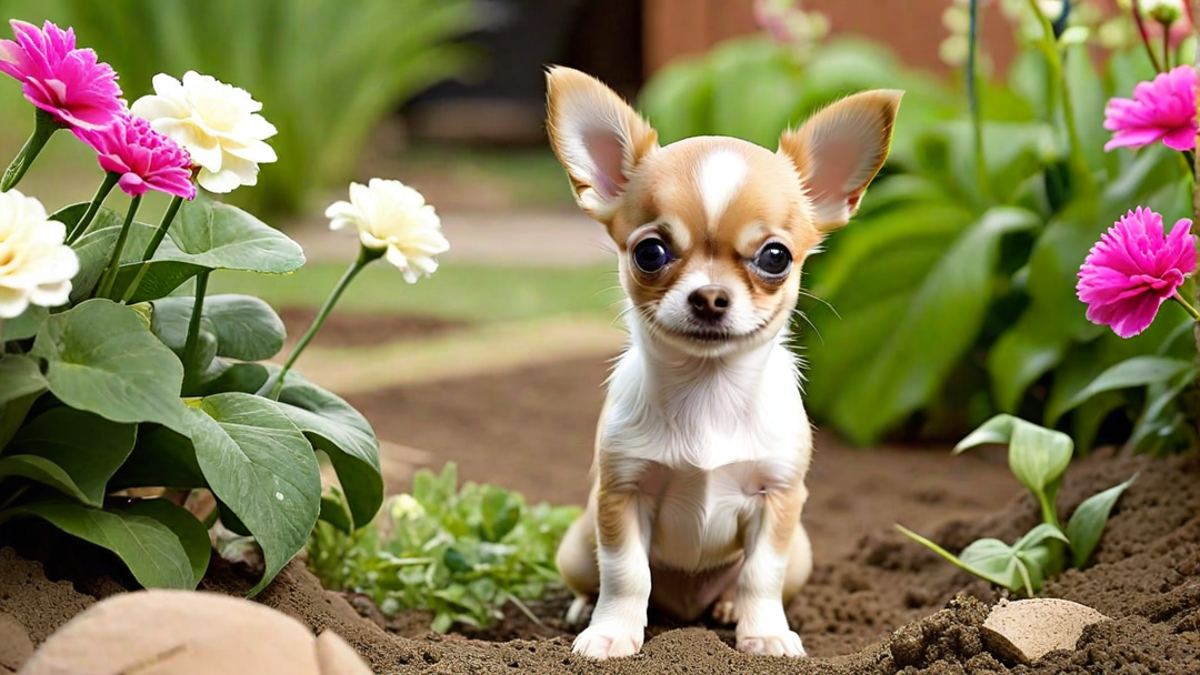 Mischievous Chihuahua Puppy Causing Trouble