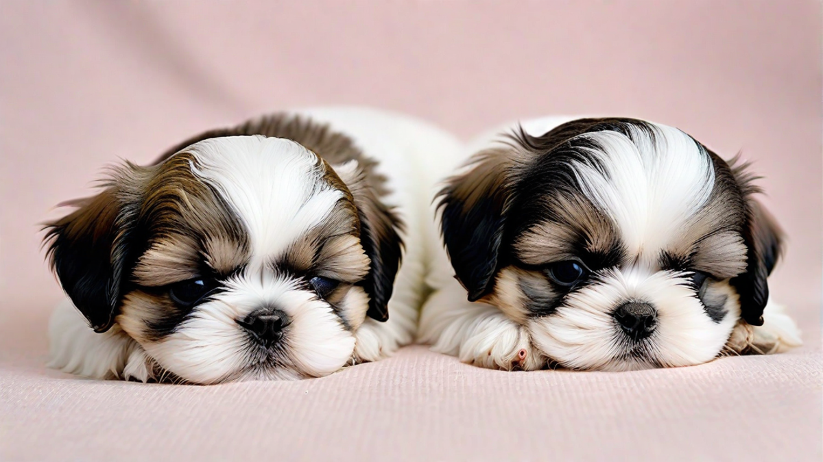 Newborn Shih Tzu Puppies Sleeping