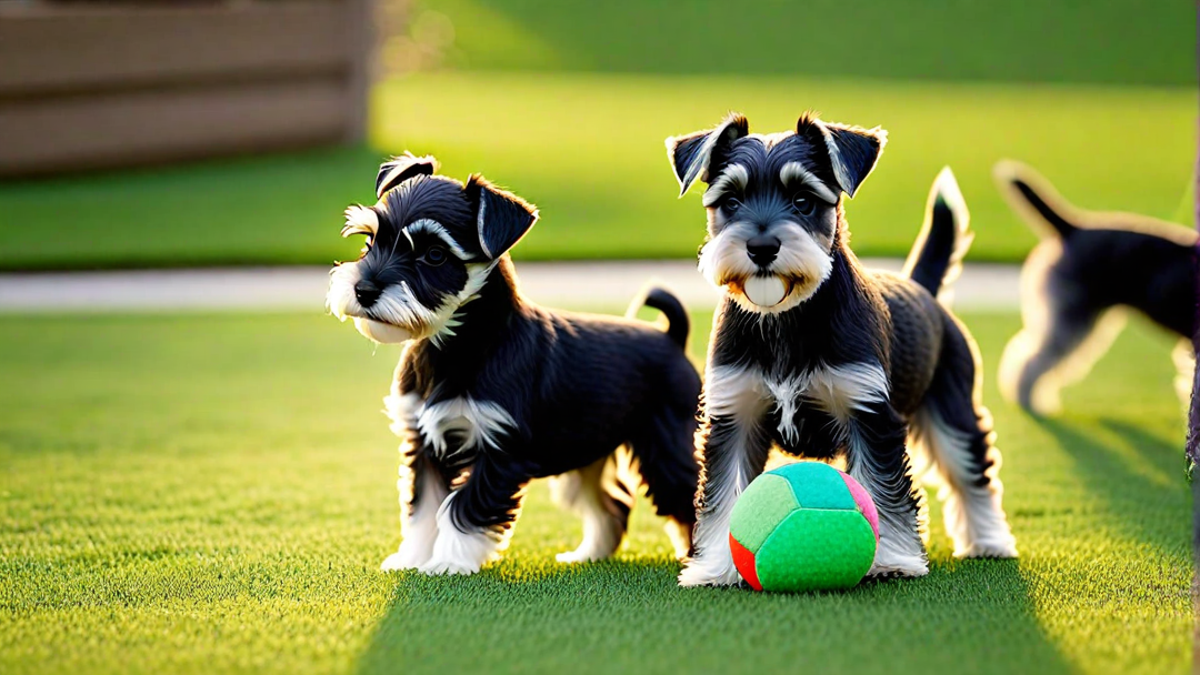 Playtime for Miniature Schnauzer Pups