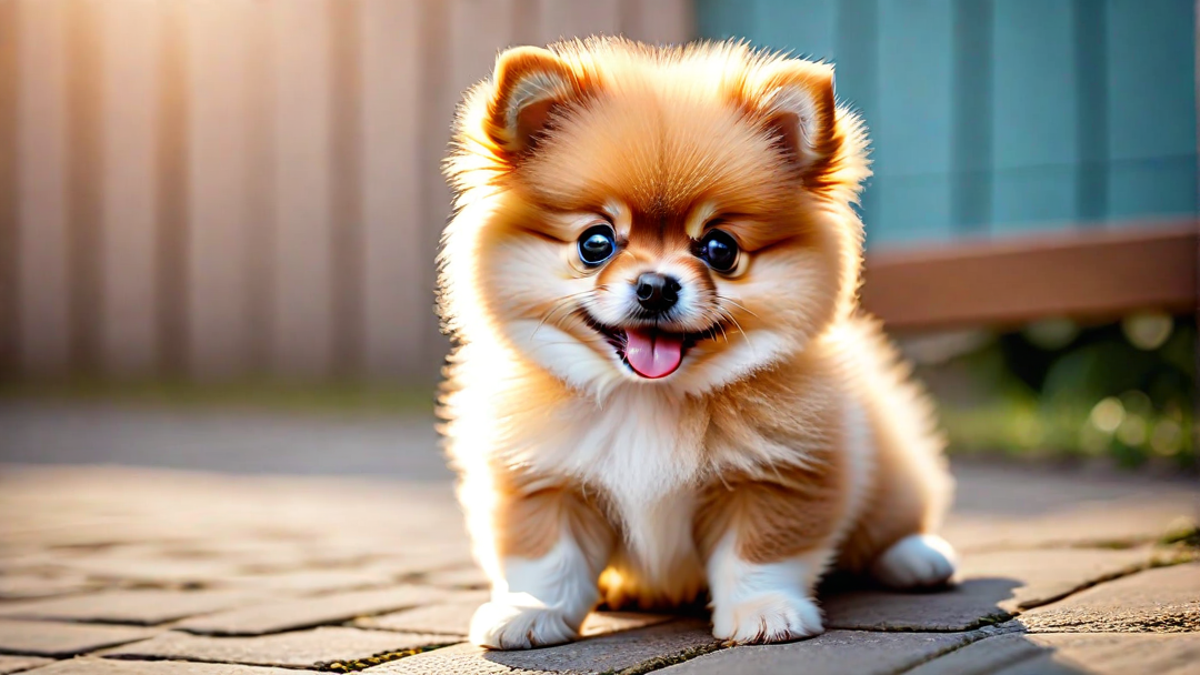 Pomeranian Puppy Making Funny Faces