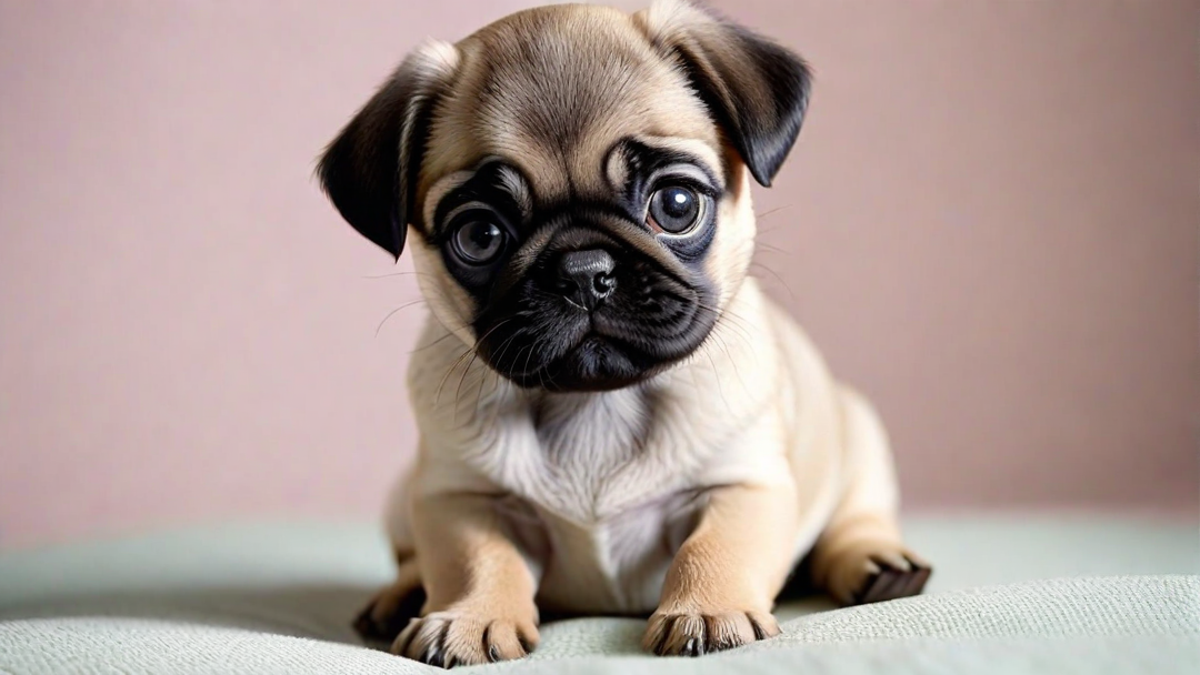 Pug Puppy with Big, Sad Eyes