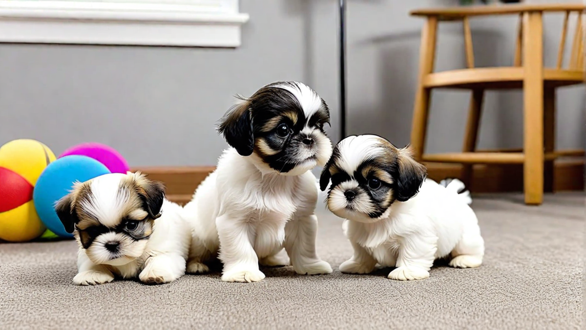 Shih Tzu Puppies Learning to Walk