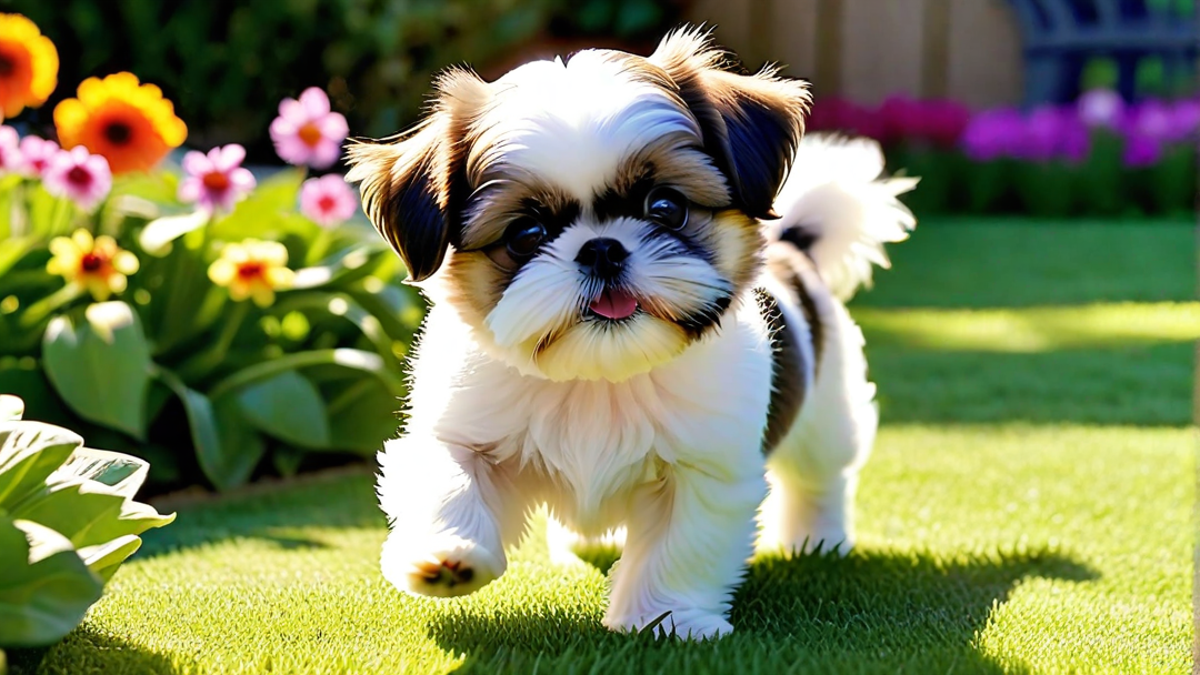 Shih Tzu Puppy Enjoying a Sunny Day