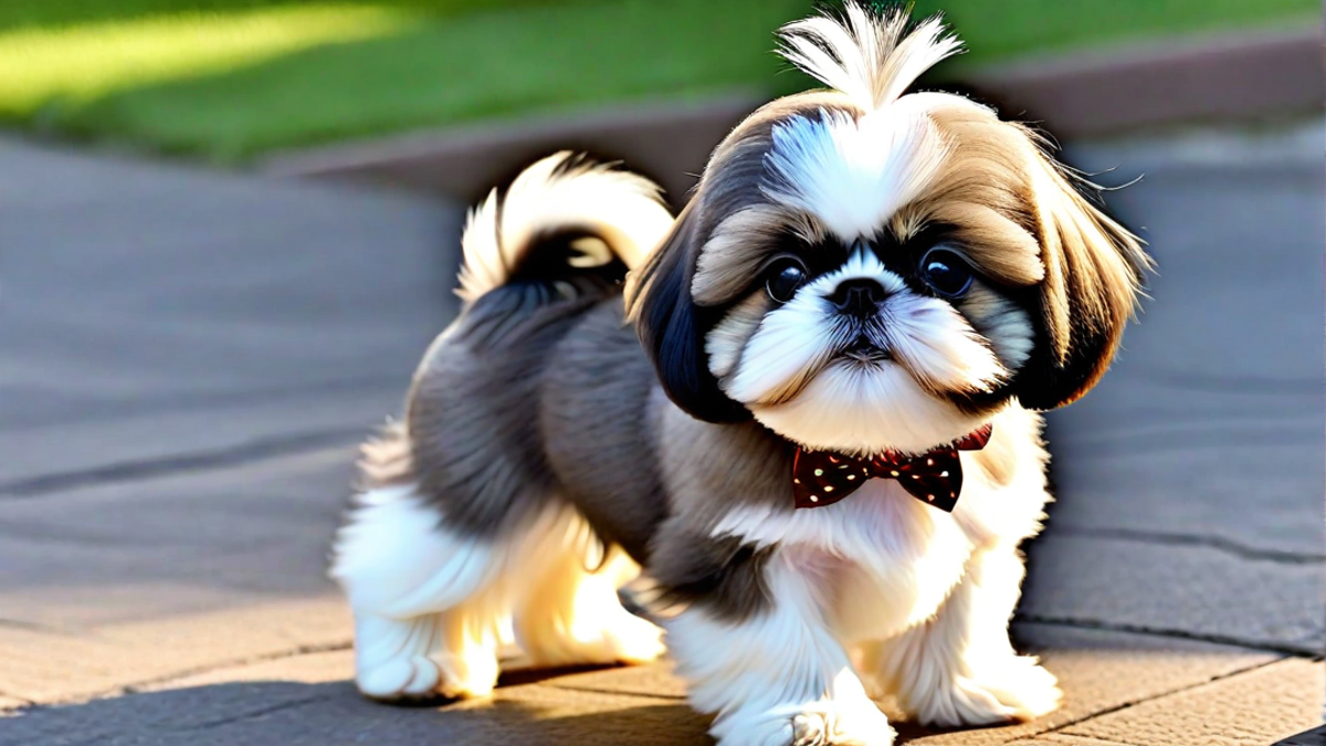 Shih Tzu Puppy with a Funny Haircut