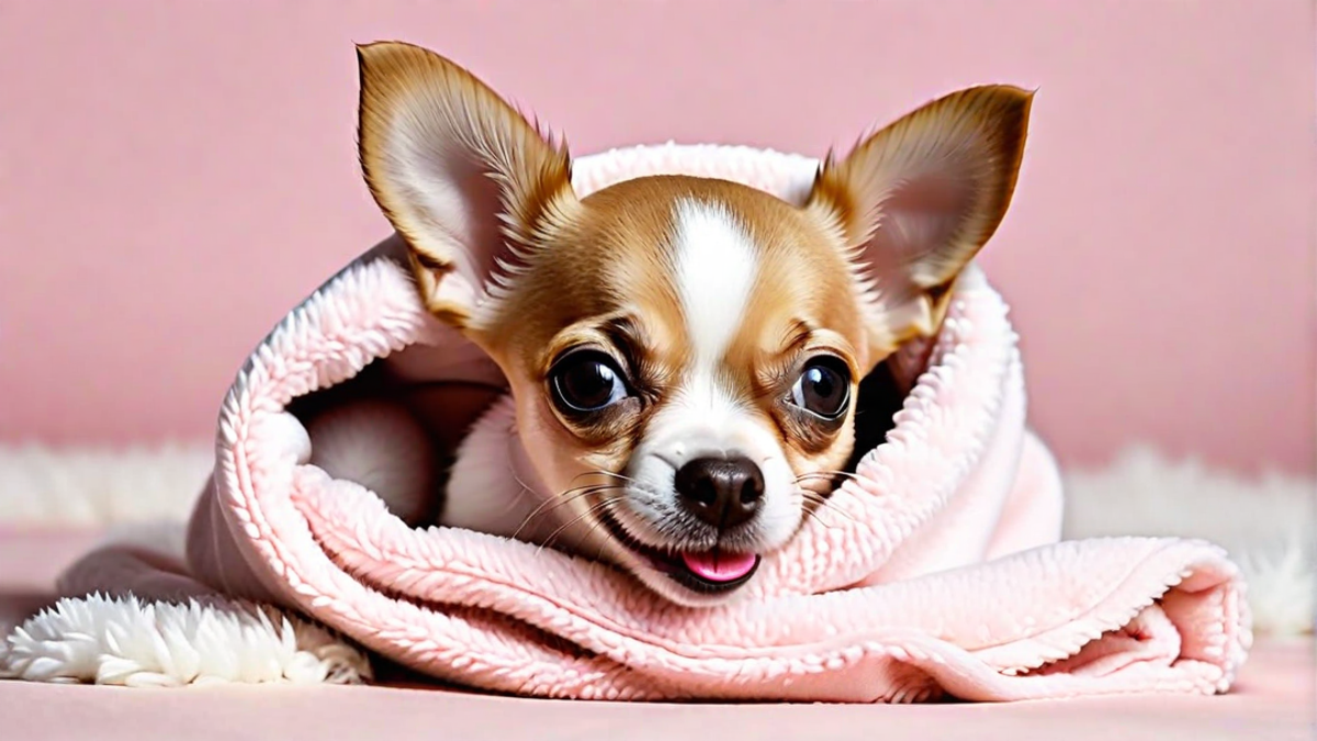 Sleepy Chihuahua Puppy Yawning