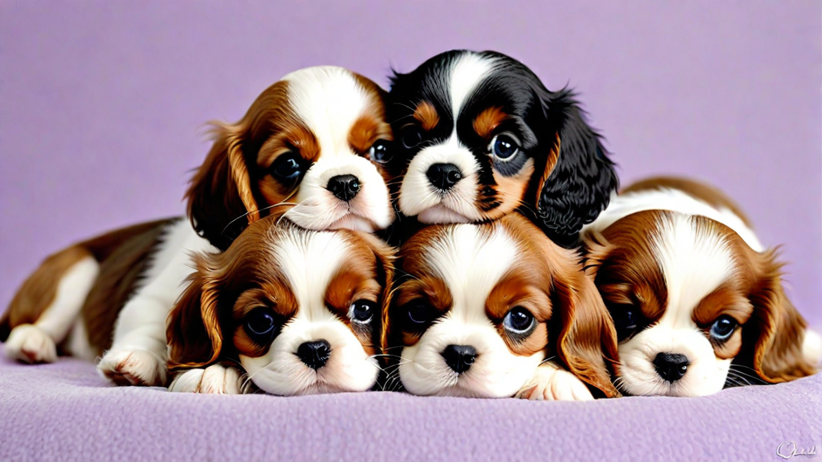 Snuggle Time: The Comfort of Cavalier Puppies