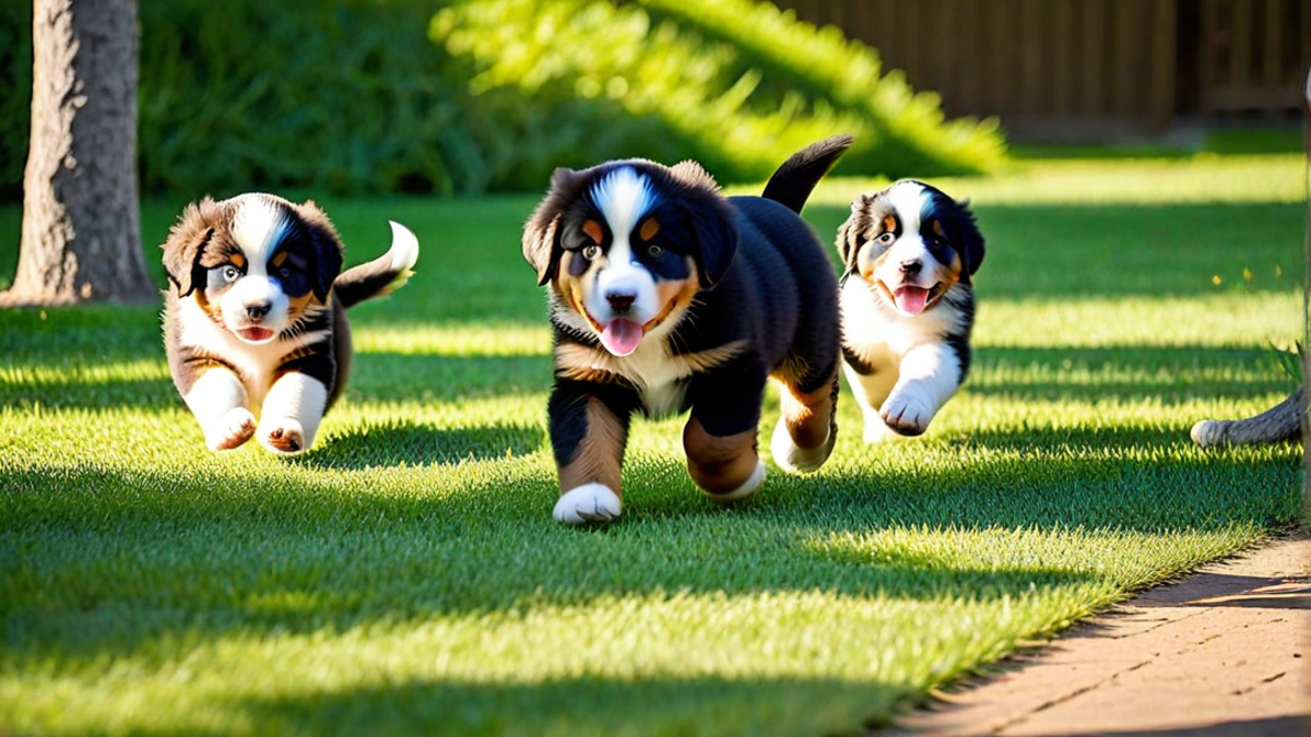 Socializing: Bernese Puppies at the Park