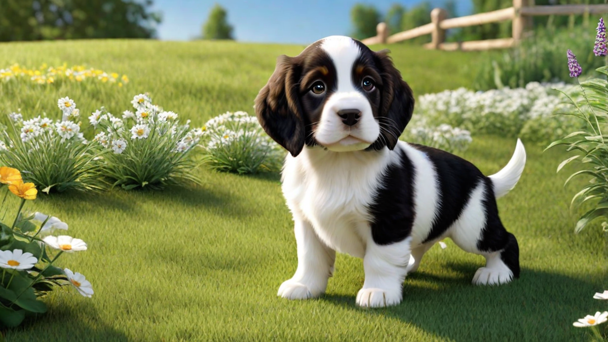 Springer Spaniel Puppy Making New Animal Friends