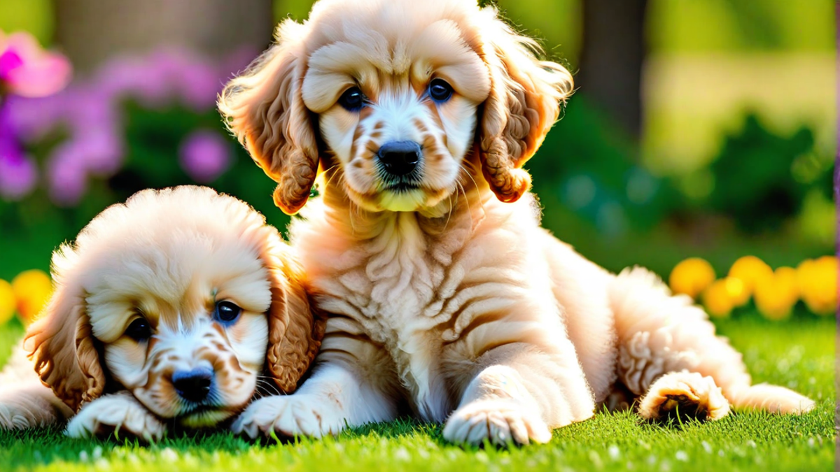 Standard Poodle Puppies in Colorful Coats