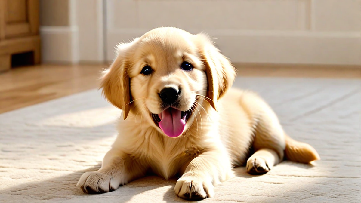 The Cutest Golden Retriever Puppy Yawns