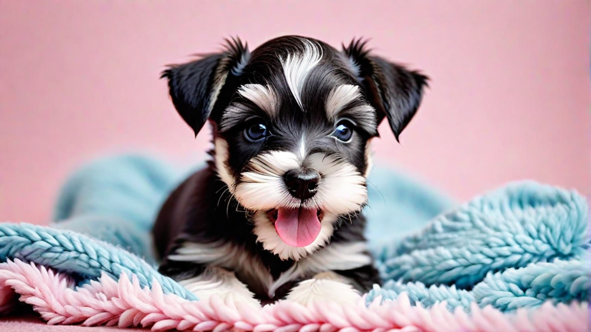 The Cutest Miniature Schnauzer Puppy Yawns